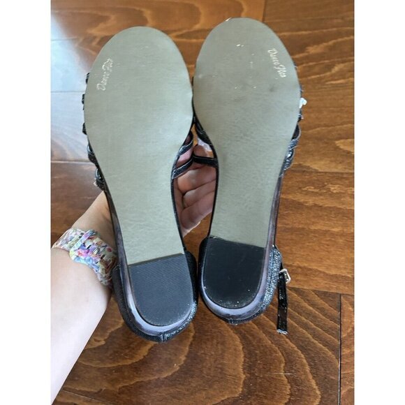 Easy Street Tarrah Wedge Womens 6.5 M Black Glitter Open Toe Sandals NEW - Picture 4 of 5